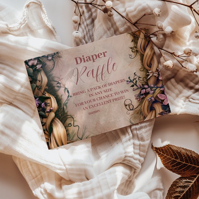 Cartão De Informações Pequena Princesa Fairytale Diapper Raffle (Criador carregado)