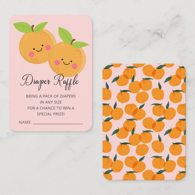 Cartão De Informações Pequenas Cuecas - Fralda Raffle (Frente/Verso)