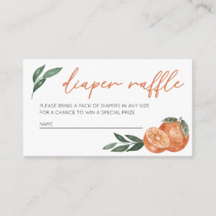 Cartão De Informações Pequenas Laranjas e Fraldas Greeneradas Raffle