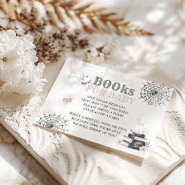 Cartão De Informações Pequeno Boo Cute Ghost Halloween Baby Girl Chá