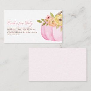 Cartão De Informações Pequeno Chá de fraldas de Abóbora