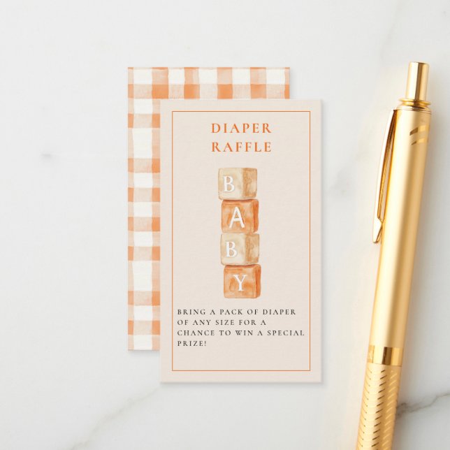 Cartão De Informações Pequeno Chá de fraldas de laranja de Citrus (Frente/Verso In Situ)