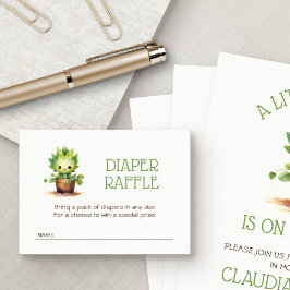 Cartão De Informações Pequeno Chá de fraldas de proto