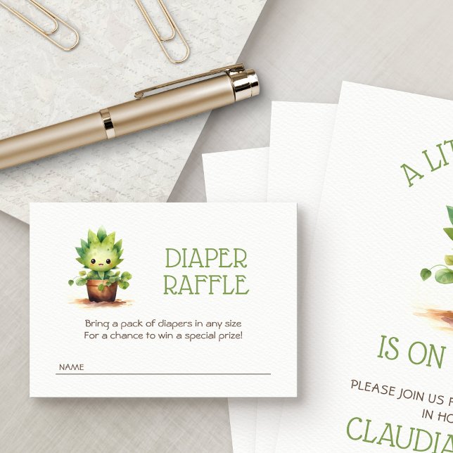 Cartão De Informações Pequeno Chá de fraldas de proto (Criador carregado)