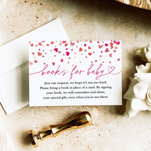 Cartão De Informações Pequeno Chá de fraldas de Querida, Livros para Beb (Criador carregado)