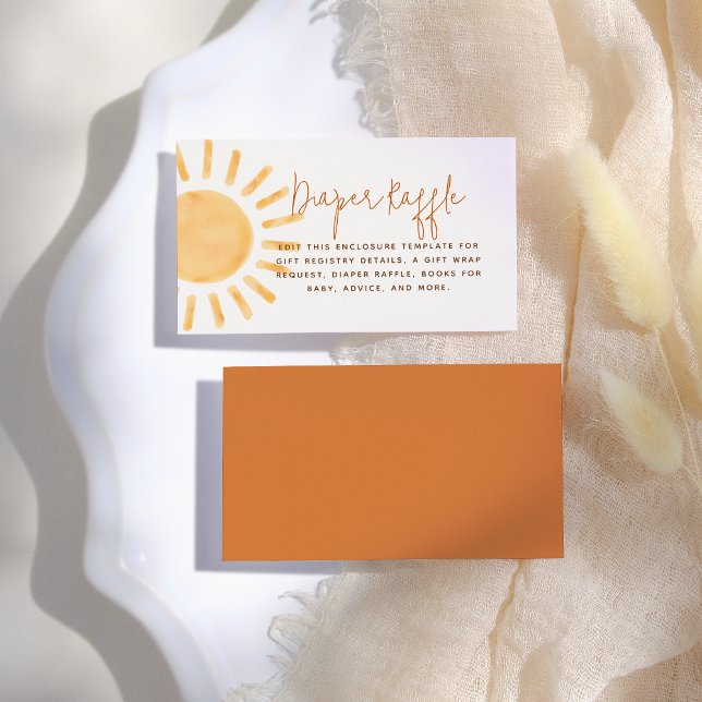 Cartão De Informações Pequeno Chá de fraldas Neutro de Gênero (Criador carregado)