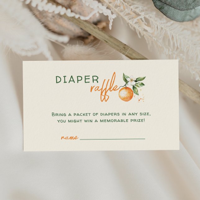 Cartão De Informações Pequeno Citrus Baby Show Fralda Raffle (Criador carregado)