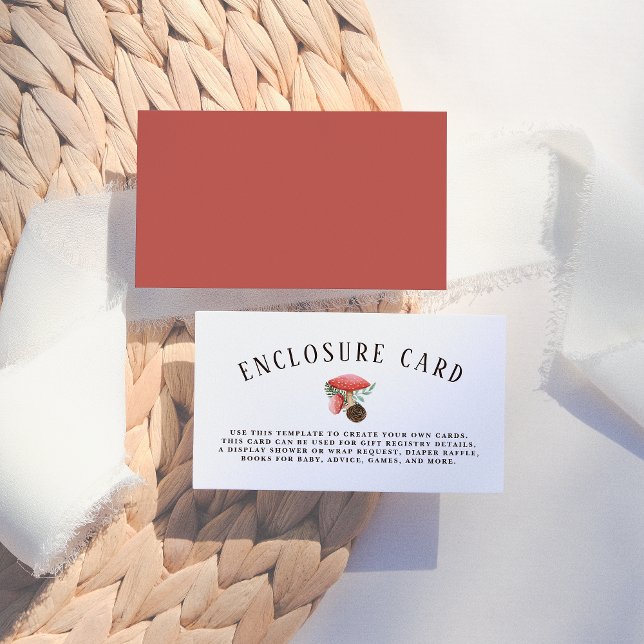 Cartão De Informações Pequeno Cogumelo | Invólucro de Chás de fraldas de (Criador carregado)