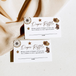 Cartão De Informações Pequeno Cowboy, Fralda Wild West Rodeo Raffle