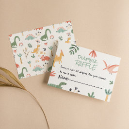 Cartão De Informações Pequeno Dino No Caminho Da Fralda Do Dinossauro Ra