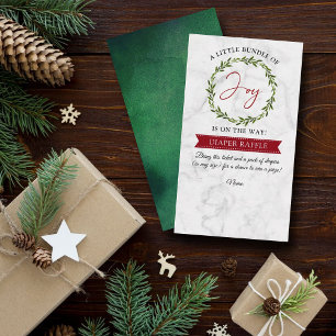Cartão De Informações Pequeno Pacote De Alegria Fralda De Natal
