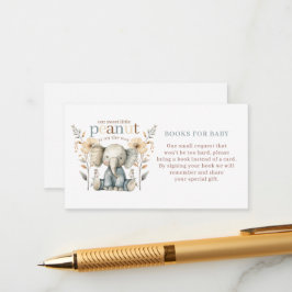 Cartão De Informações Pequeno Peanut Baby Elephant Blue Fralda Raffle