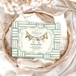 Cartão De Informações Pequeno Pescador Verde - Diapper de Pesca