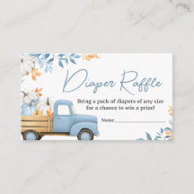 Pequeno Pumpkin Blue Truck Fall Baby Fralda Raffle