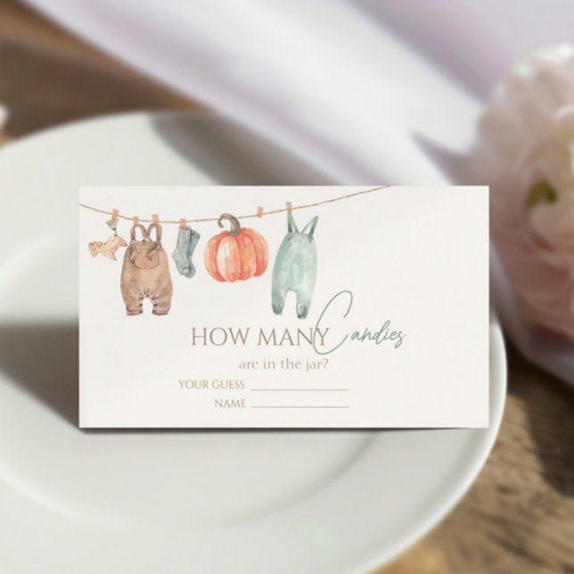 Cartão De Informações Pequeno Pumpkin Cai Roupas Rapaz Quantas Canetas (Criador carregado)