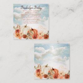 Cartão De Informações Pequeno Pumpkin | Livros para Chá de fraldas