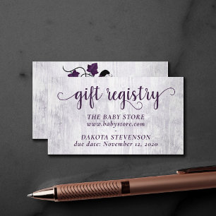 Cartão De Informações Pequeno Pumpkin Registro Russo Violeta