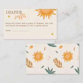 Cartão De Informações Pequeno raio de sol Fralda Raffle Chá de fraldas