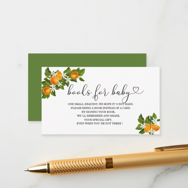 Cartão De Informações Pequenos chás de fraldas bonitos para bebê (Frente/Verso In Situ)