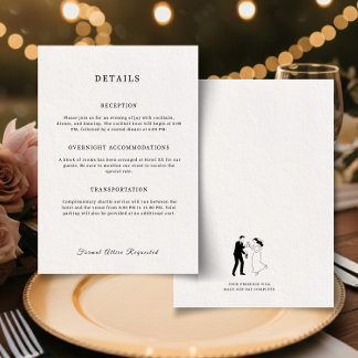 Cartão De Informações Pequenos Detalhes Clássico Elegante