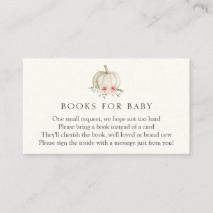 Cartão De Informações Pequenos livros cor-de-rosa para abóbora para car