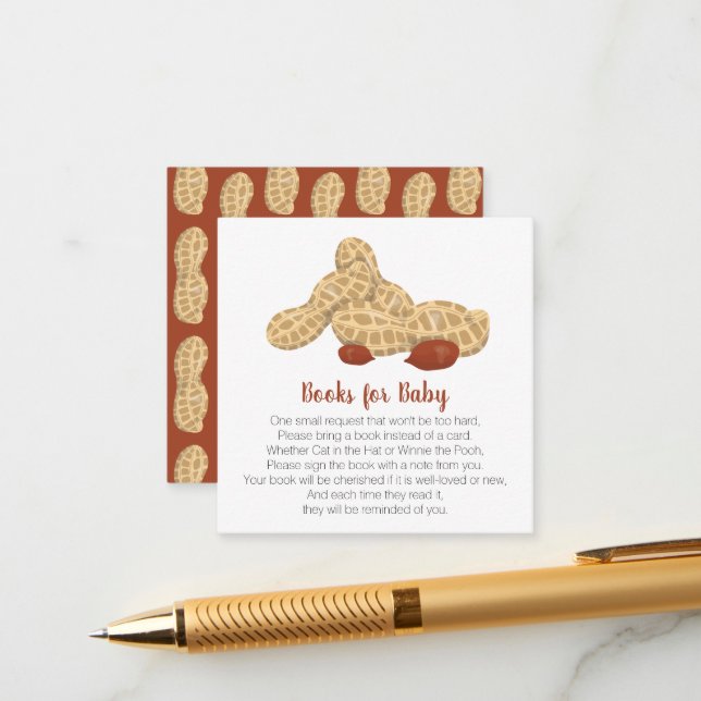 Cartão De Informações Pequenos livros de amendoim para bebê (Frente/Verso In Situ)