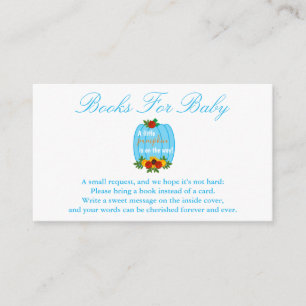 Cartão De Informações Pequenos Livros De Chá de fraldas De Abóbora Para 