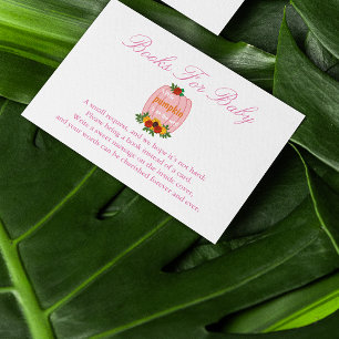 Cartão De Informações Pequenos Livros De Chá de fraldas De Abóbora Para 