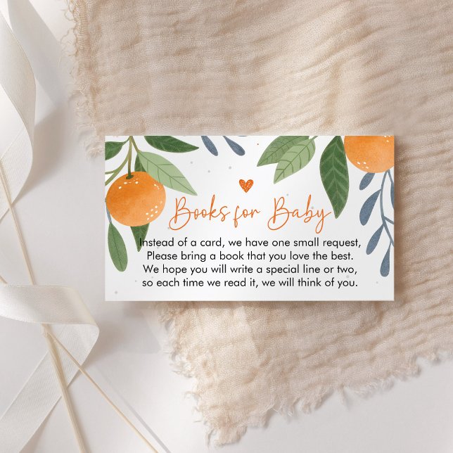 Cartão De Informações Pequenos Livros De Chá de fraldas Para Bebê (A Little Cutie Books For Baby Cards)