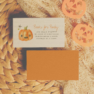 Cartão De Informações Pequenos Livros De Pumpkin De Halloween Para Bebê