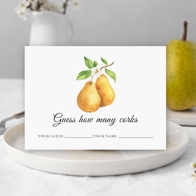 Cartão De Informações Peras aquáticas Adivinham quantos corks - jogo noj (Criador carregado)
