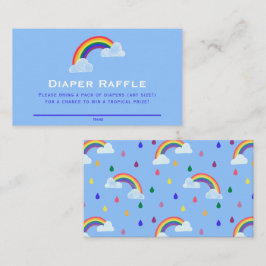 Cartão De Informações Permissão de Chá de fraldas da Fralda do Arco-Íris