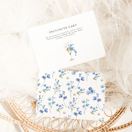 Cartão De Informações Pérolas Azuis Empoeiradas e Chá de Noiva Personali