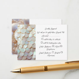 Cartão De Informações Pérolas Caroços Clássicos Elegantes