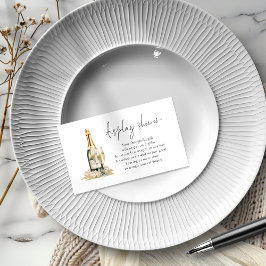 Cartão De Informações Pérolas e Chá Prosecco Bridal