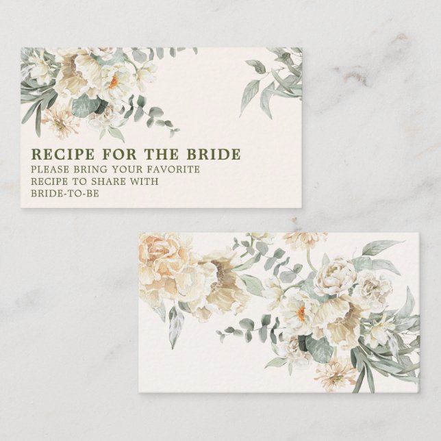 Cartão De Informações Pérolas e Chás de panela prosecco - Receita (Frente/Verso)