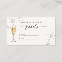 Pérolas & Prosecco Adivinhe Quantas Pérolas Jogo