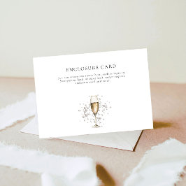 Cartão De Informações Pérolas & Prosecco Chá de Noiva Personalizado