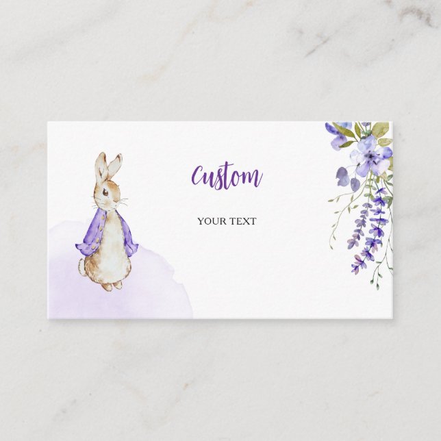 Cartão De Informações Personalização do Chá de fraldas Peter Rabbit (Frente)