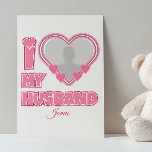Cartão De Informações Personalizado Eu Amo Meu Marido - Adicionar Fotogr