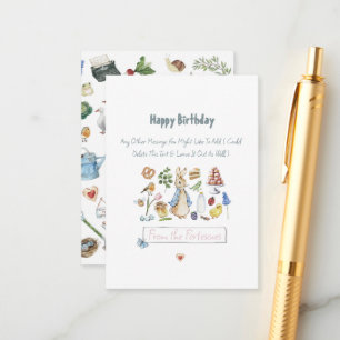 Cartão De Informações personalizado peter o coelho