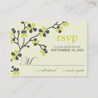 Cartão De Informações :personalizado: placa rsvp de citrcherry blossom