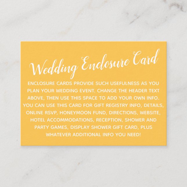 Cartão De Informações Personalizado versátil Simples Casamento de casame (Frente)