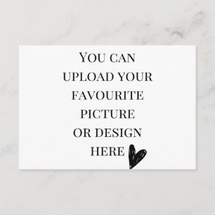 Cartão De Informações Personalize a placa de gabinete de 3,5 pol x 5 pol