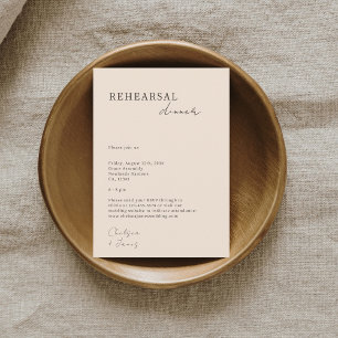 Cartão De Informações Pêssego   Ensaio de Casamento Minimalista Chic