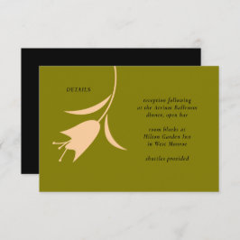 CARTÃO DE INFORMAÇÕES PÊSSEGO MOD E CASAMENTO DE TULPAS DE AZEITE