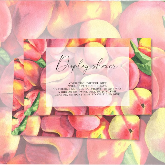 Cartão De Informações Pêssegos - chá de exibição (Criador carregado)