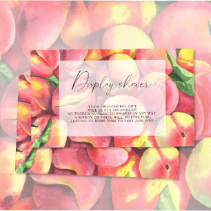 Cartão De Informações Pêssegos - Exibir chuveiro