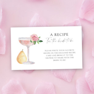 Cartão De Informações Pétalas & Prosecco - Receita para a noiva
