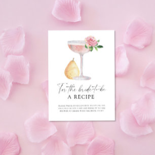 Cartão De Informações Pétalas & Prosecco - Receita para a noiva